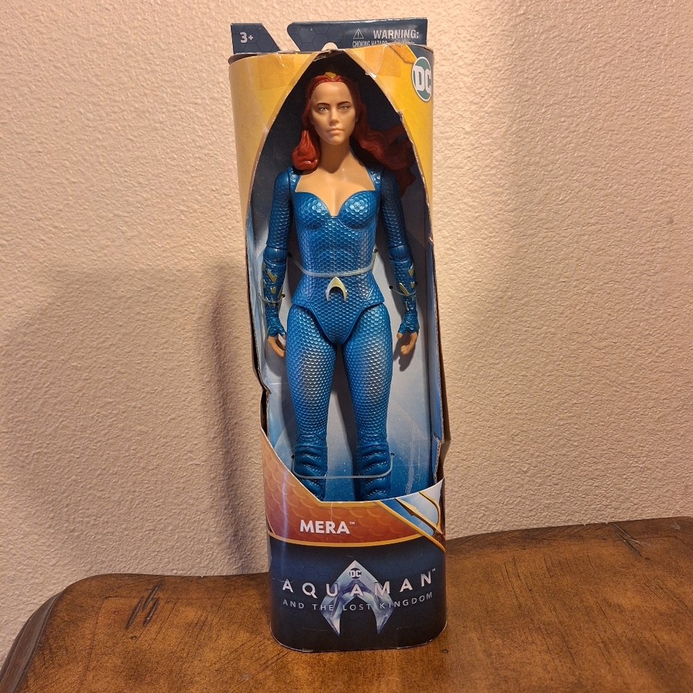 Aquaman Mera Movie Toy Figure - Blue Outfit with Red Hair 12"  Unopened